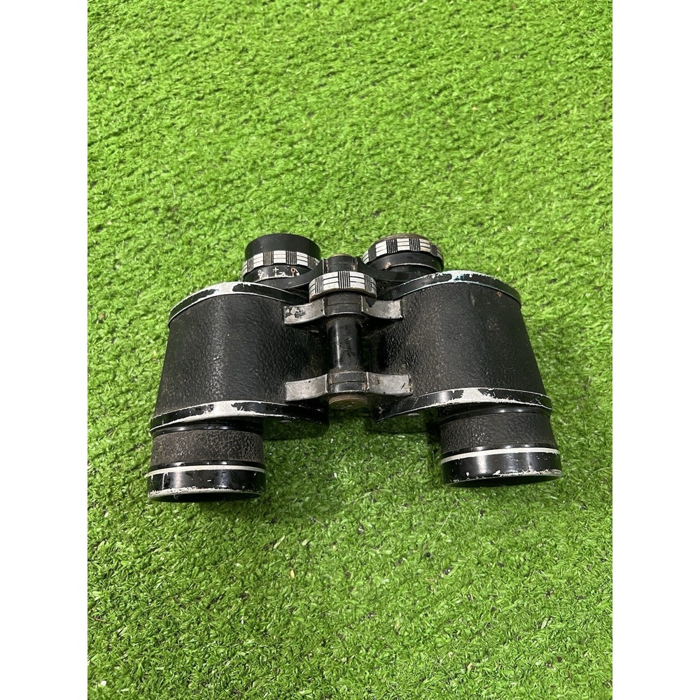Vintage Sears Discoverer Binoculars 6212 in Case Black Extra Wide Angle 7x35